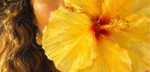 Juliana under a hisbiscous flower-3-1